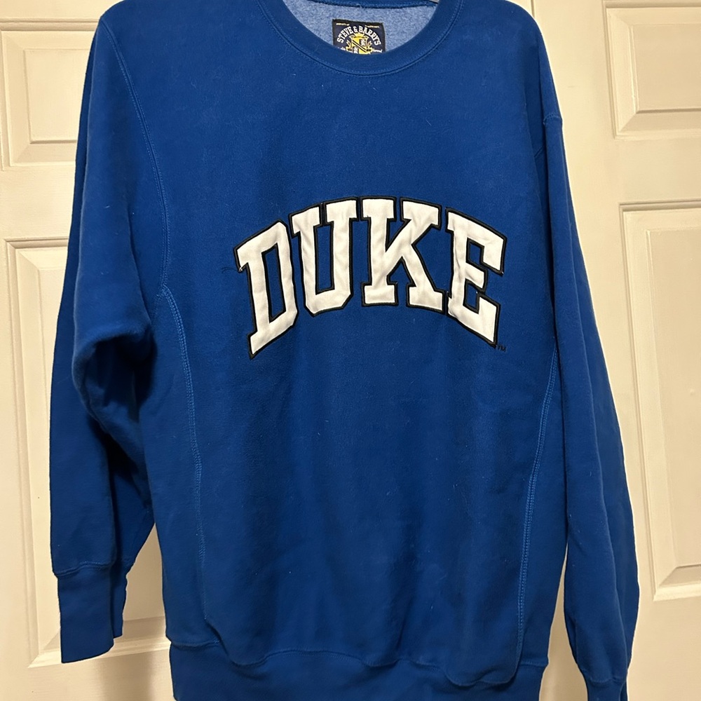 Steve & Barry's Duke Royal Blue vintage sweatshirt with embroidered on letters.